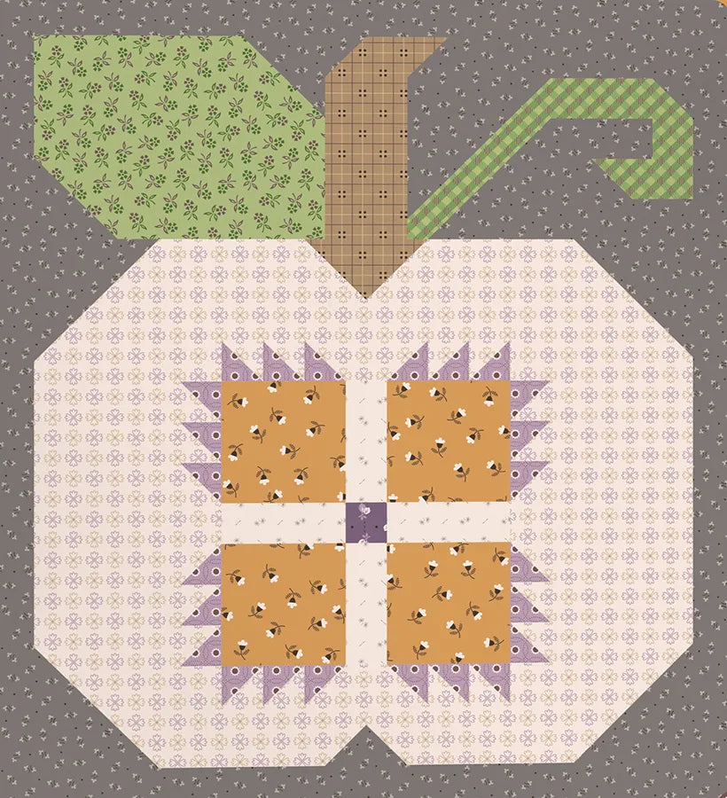 Autumn Quilt Seeds Pumpkin 2 Block Kit Featuring Autumn by Lori Holt