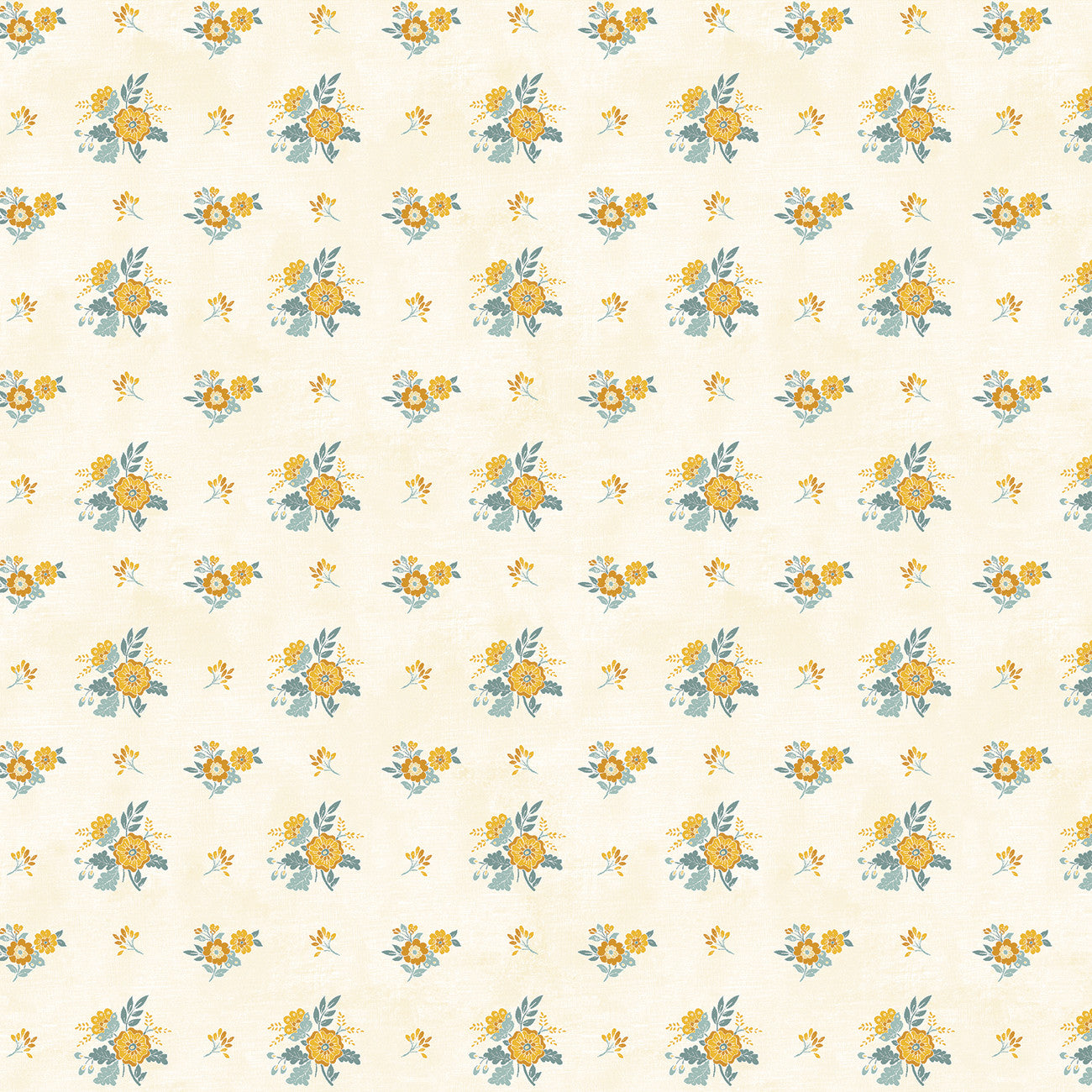 Chalk Barn ChalkPaint SmallFloral LtYelow Yardage by Shannon Roberts | Benartex