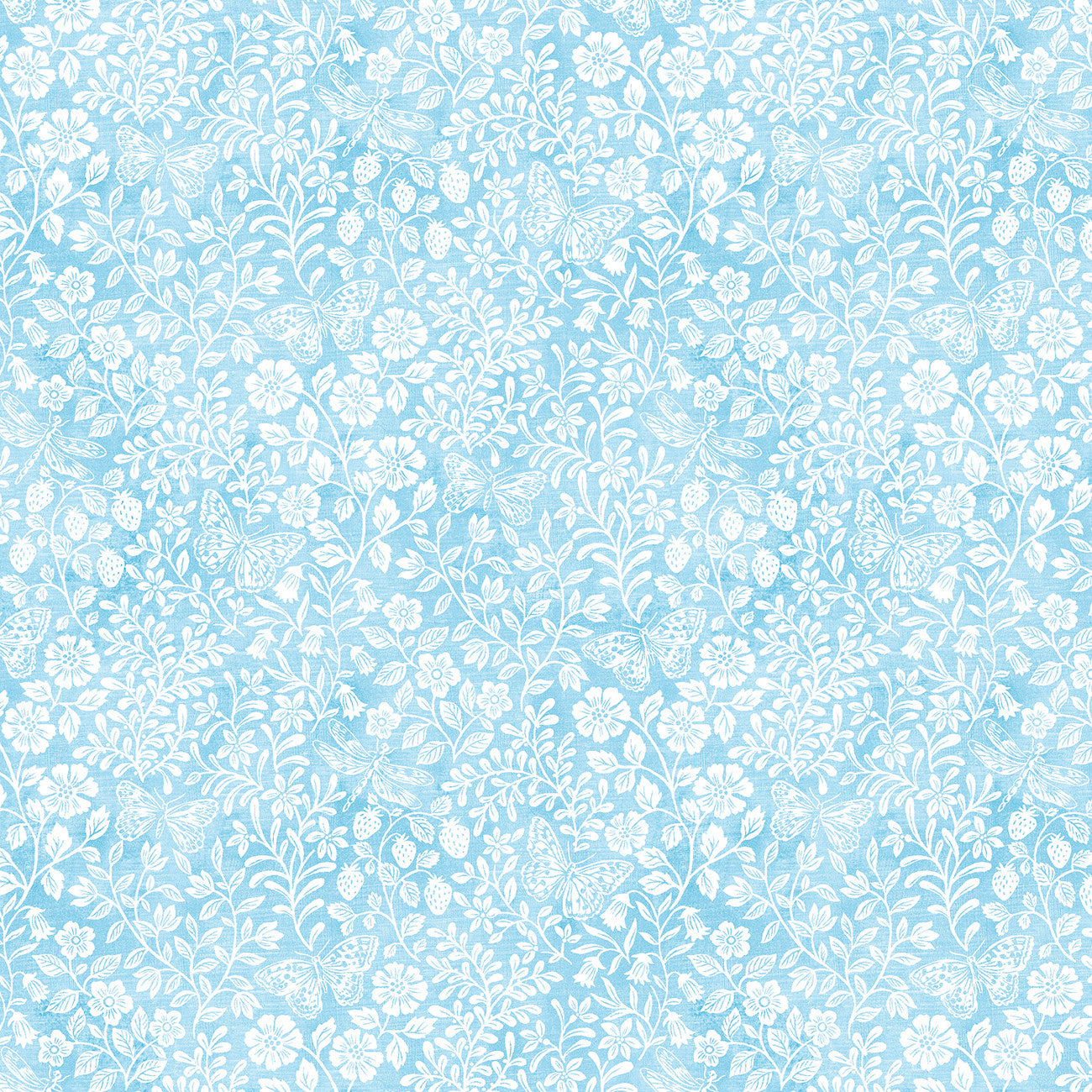 Blessed Nest Butterfly Sanctuary Tonal Lt.Turq. Yardage by Shannon Roberts | Benartex