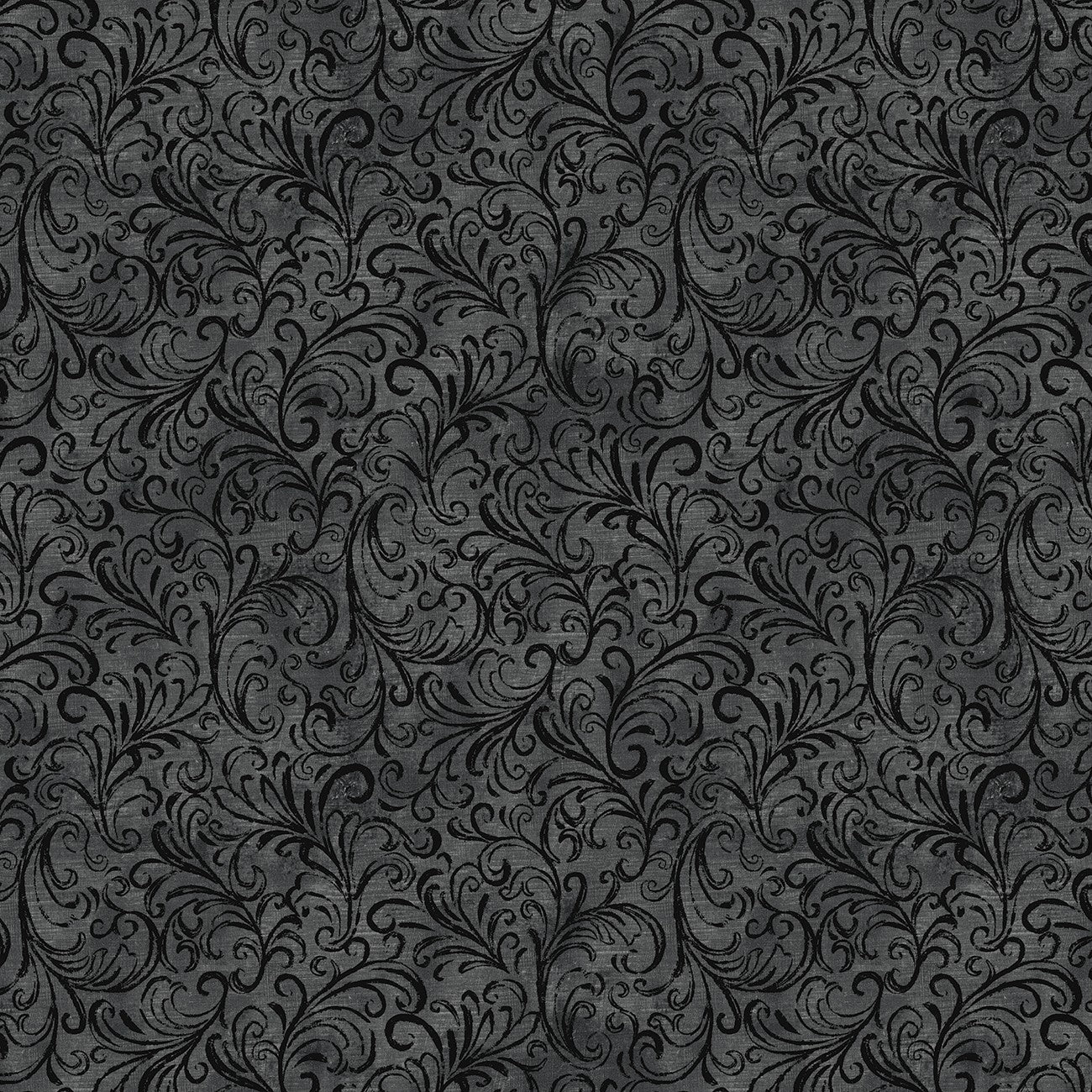 Blessed Nest Chalk Scroll Cement Yardage by Shannon Roberts | Benartex