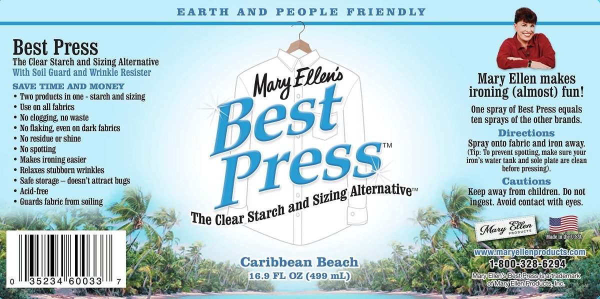 Mary Ellen's Best Press Caribbean Beach 16.9oz entire label