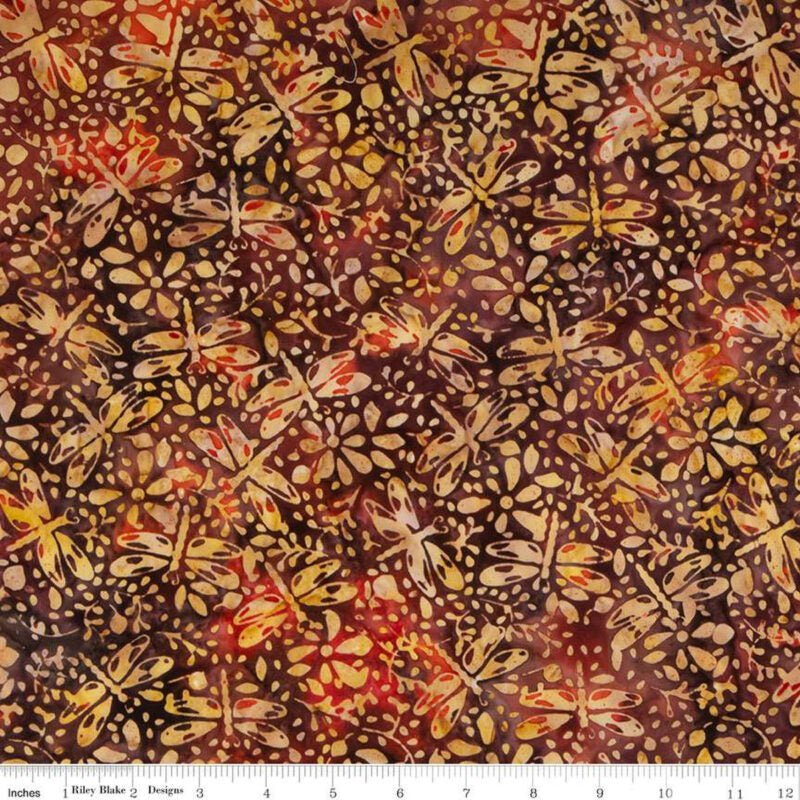Expressions Batiks Tjaps Brown Red Multi Fat Quarter | Riley Blake Designs