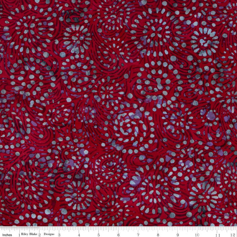 Expressions Batiks Tjaps Magenta Multi.1 Yardage | Riley Blake Designs