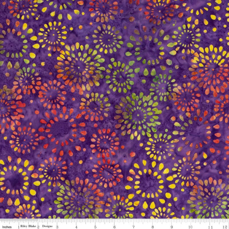 Expressions Batiks Purple Multi Fat Quarter | Riley Blake Designs