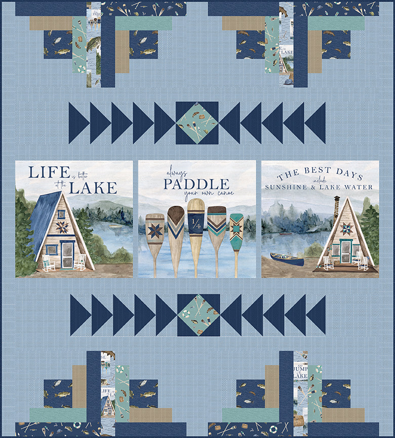 Better at the Lake Panel Quilt Kit by the RBD Designers featuring Wake at the Lake | Riley Blake Designs