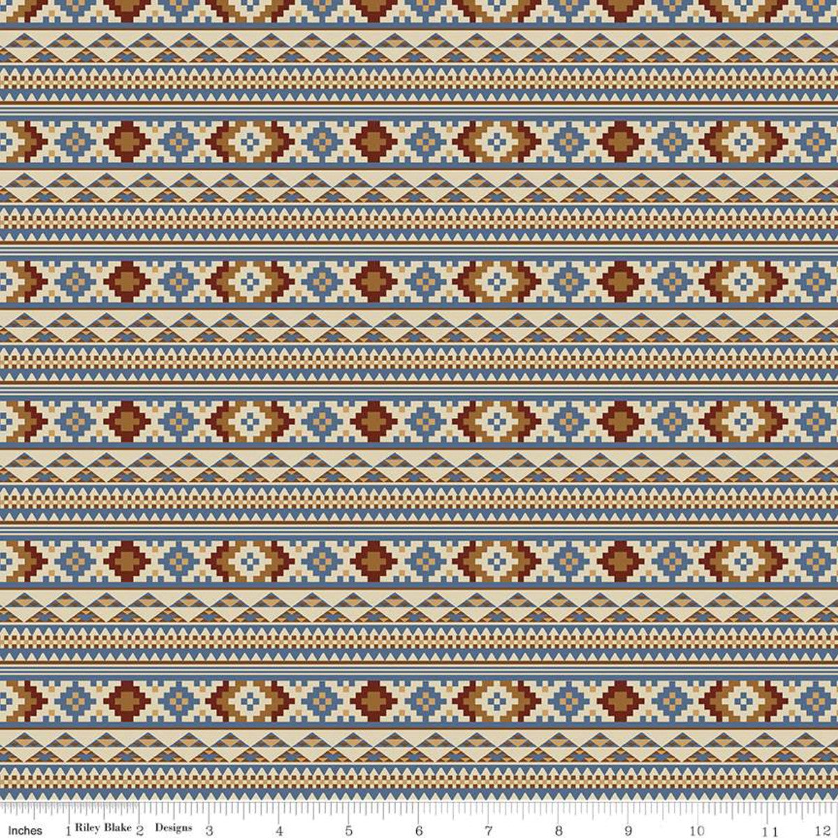 Back of the Chutes Stripe Parchment Yardage by Hugh Cabot | Riley Blake Designs #C10131-PARCHMENT