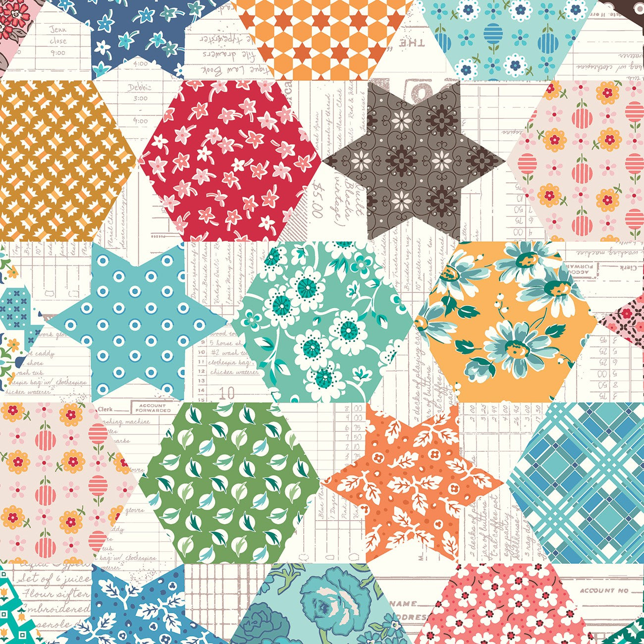 Flea Market Cheater Multi Yardage by Lori Holt | Riley Blake Designs
