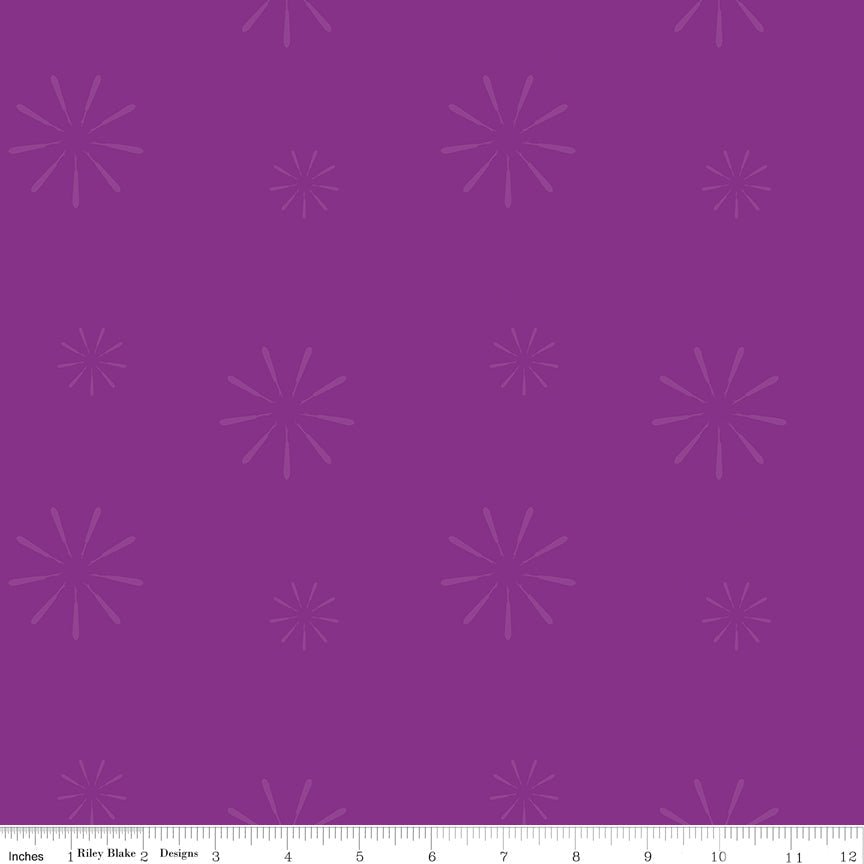 Make Seam Ripper Purple Yardage by Kristy Lea | Riley Blake Designs