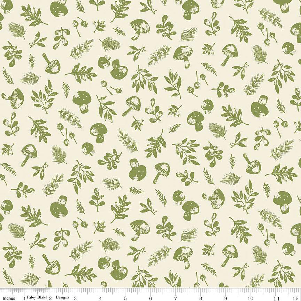 Yuletide Forest Woodland Cream Yardage by Katherine Lenius | Riley Blake Designs