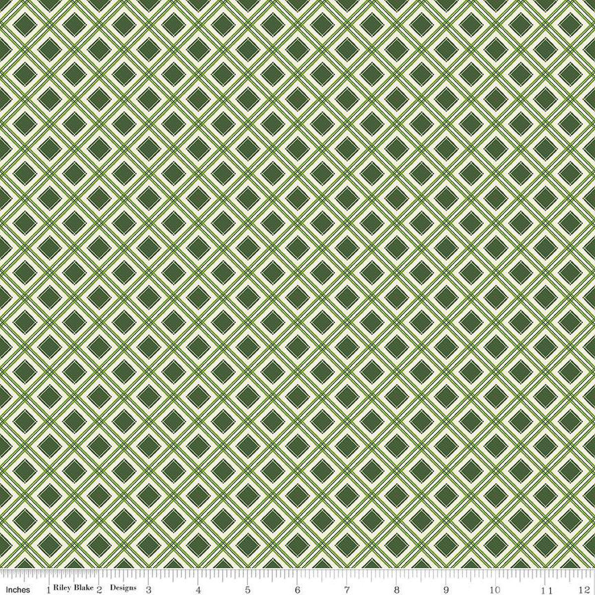 Yuletide Forest Plaid Green Yardage by Katherine Lenius | Riley Blake Designs
