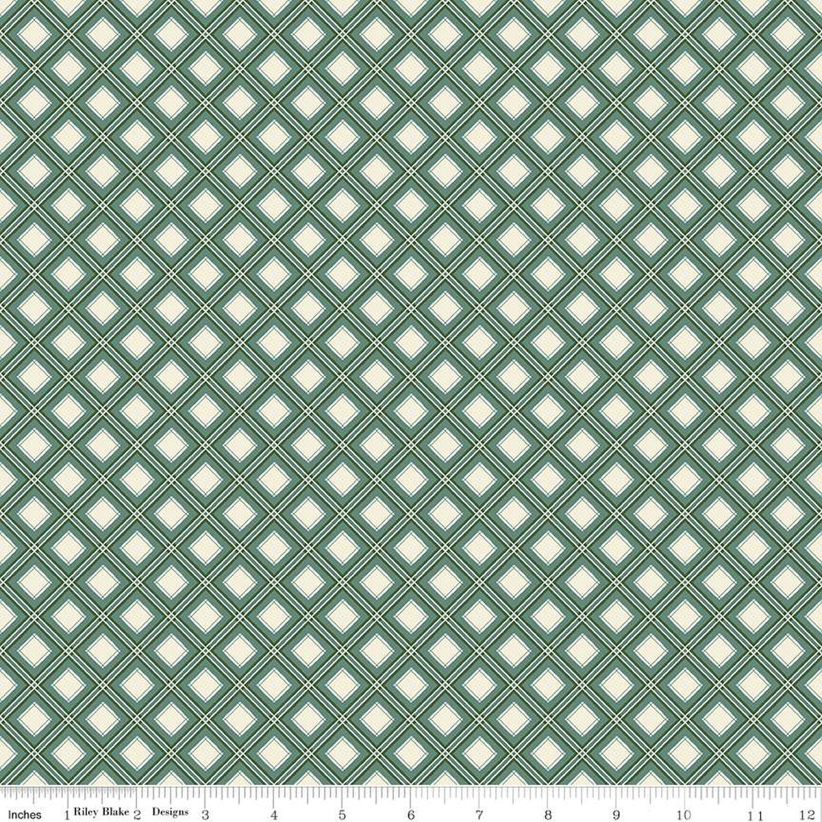 Yuletide Forest Plaid Sage Yardage by Katherine Lenius | Riley Blake Designs