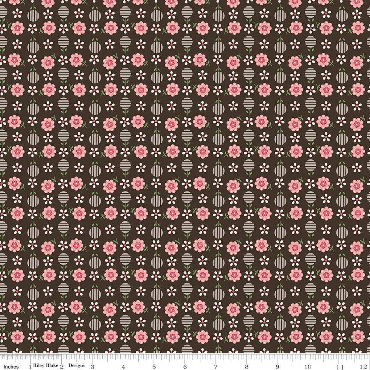 Bee Dots Ida Marie Raisin by Lori Holt | Riley Blake Designs #C14160-RAISIN