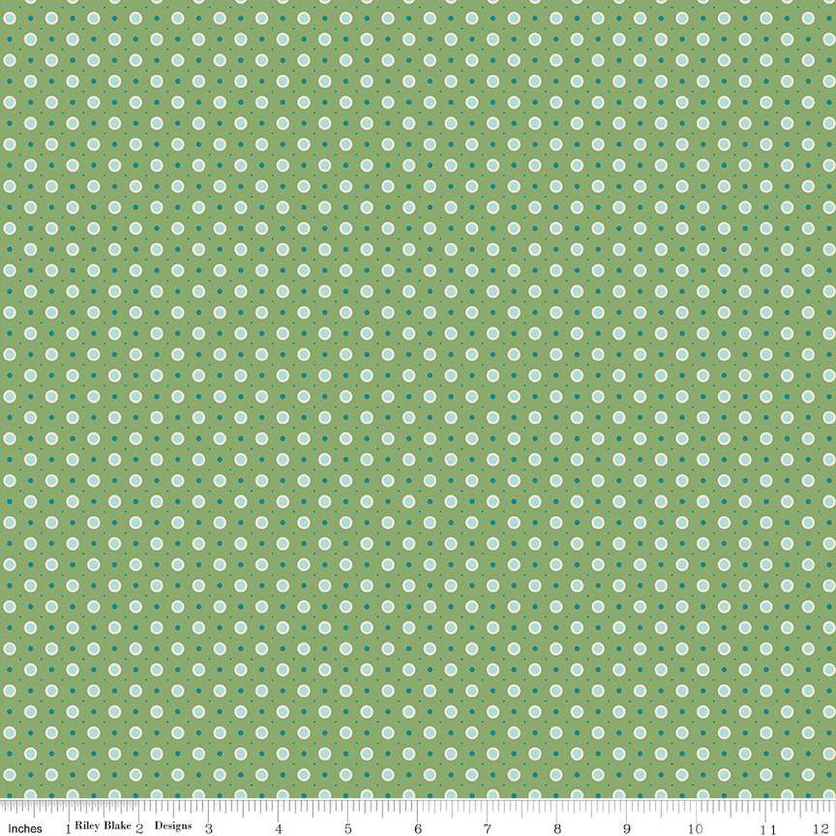 Bee Dots Vera Basil by Lori Holt | Riley Blake Designs #C14172-BASIL