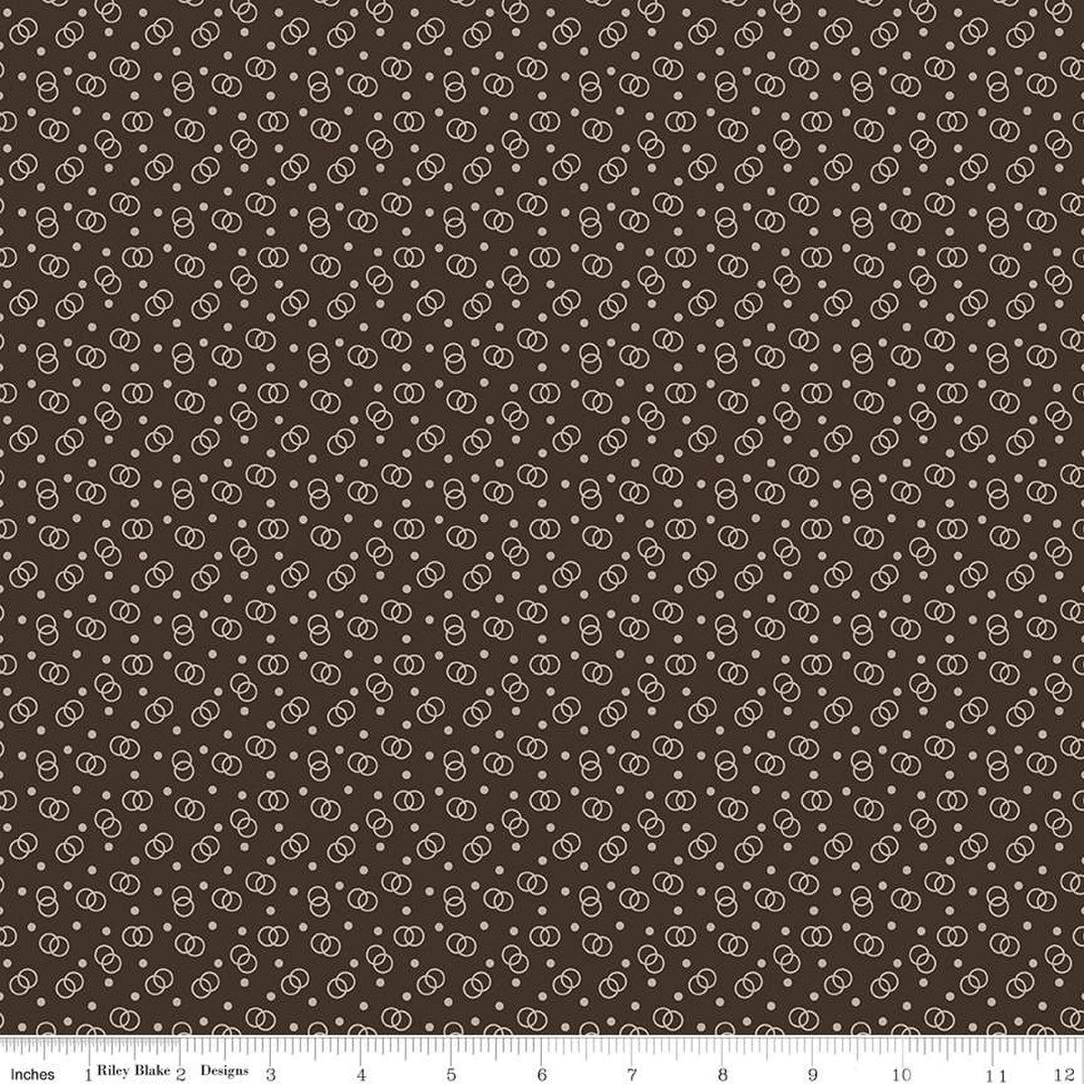 Bee Dots Lucille Raisin by Lori Holt | Riley Blake Designs #C14175-RAISIN