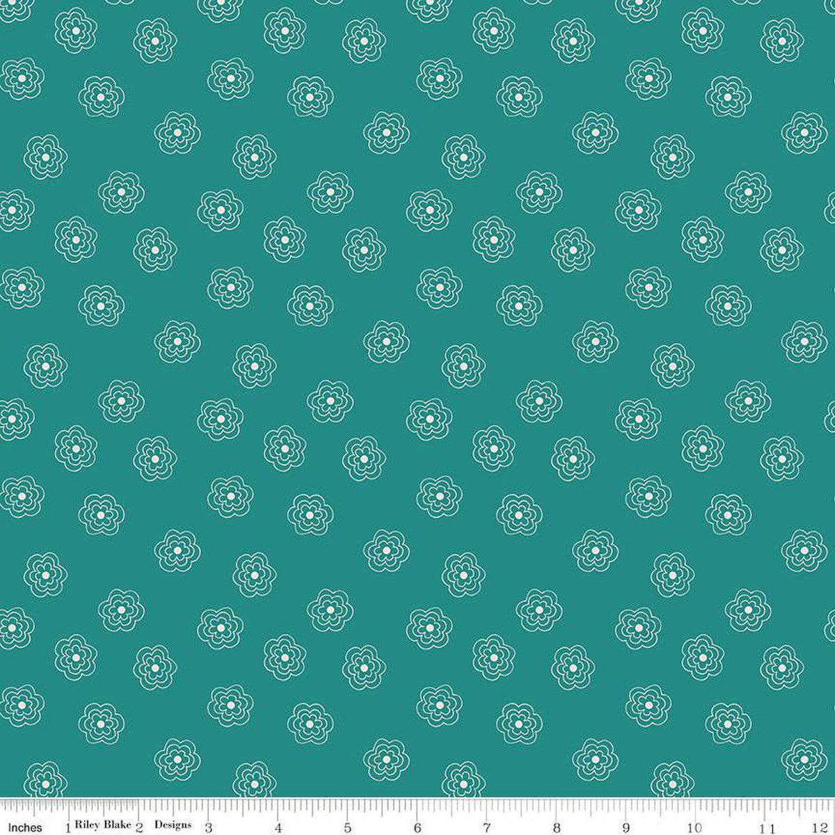 Bee Dots Rose Lagoon by Lori Holt | Riley Blake Designs #C14180-LAGOON