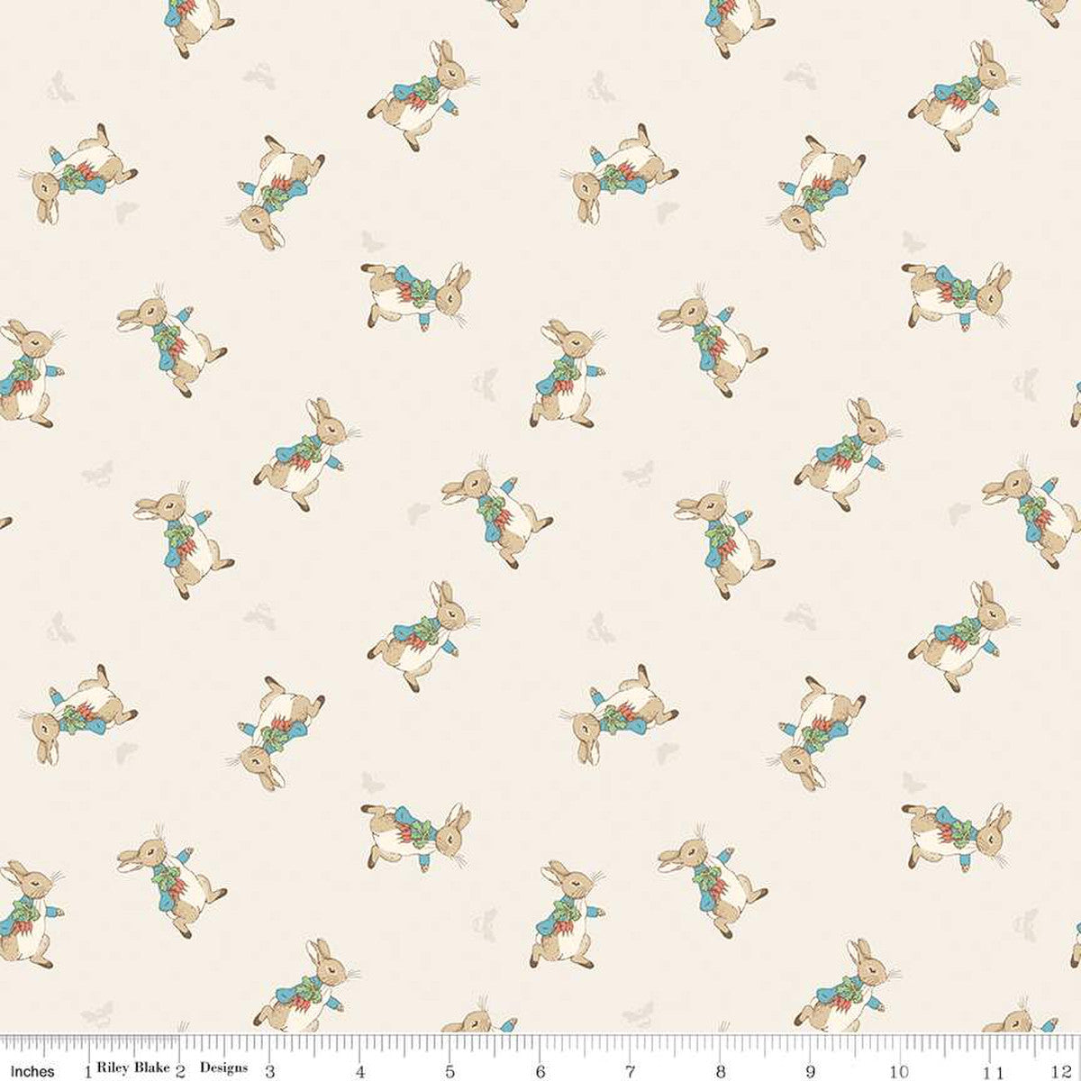 The Tale Of Peter Rabbit Peter Toss Cream Yardage by Beatrix Potter | Riley Blake Designs #C14702-CREAM