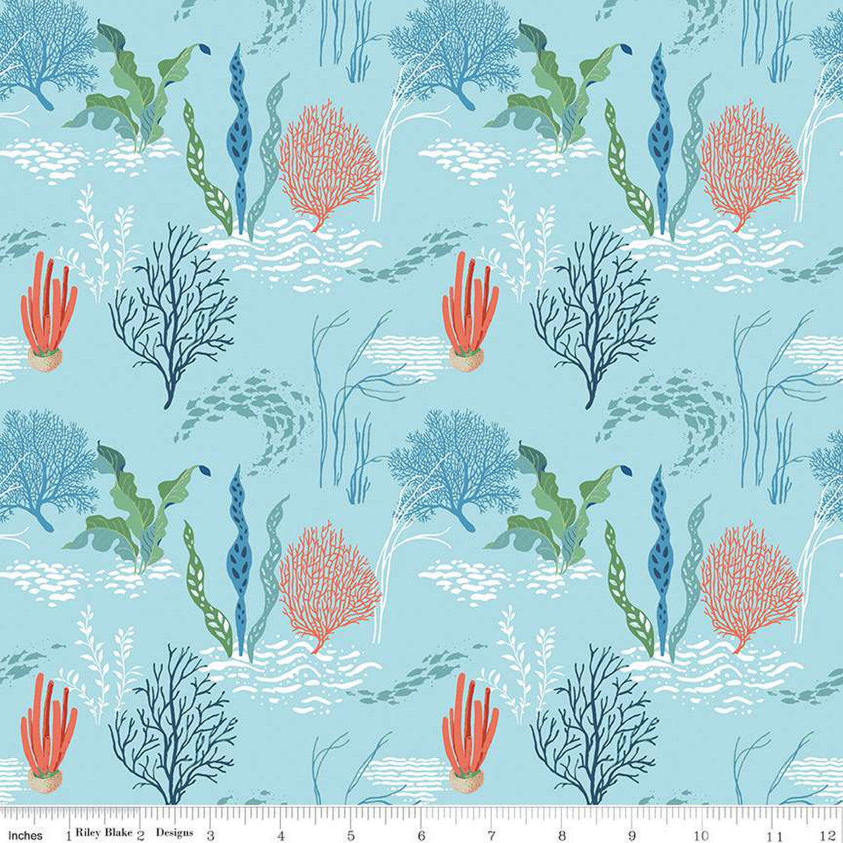 Free As The Ocean Reef Aqua Yardage by Lisa Audit | Riley Blake Designs #C14801-AQUA