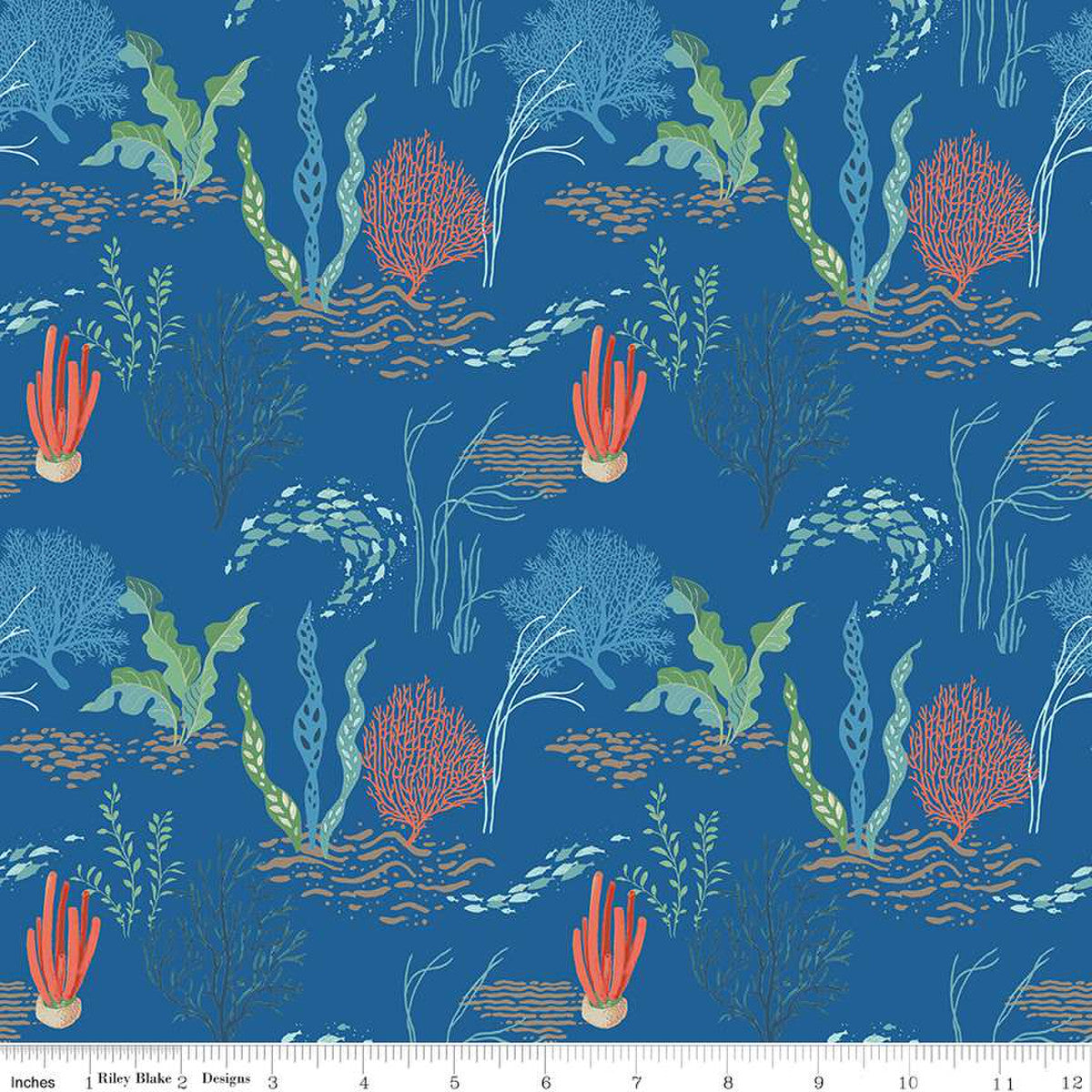 Free As The Ocean Reef Blue Yardage by Lisa Audit | Riley Blake Designs #C14801-BLUE