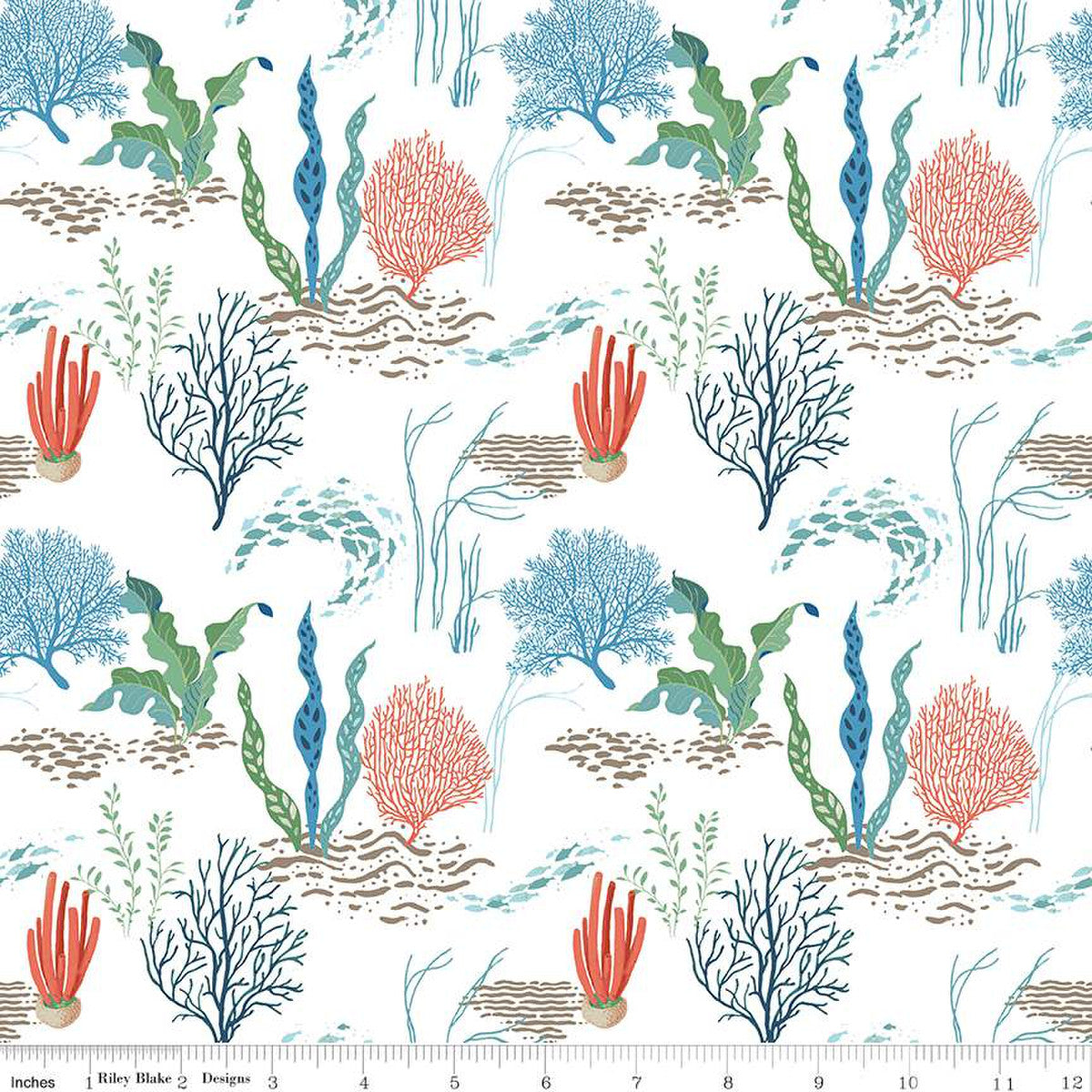 Free As The Ocean Reef White Yardage by Lisa Audit | Riley Blake Designs #C14801-WHITE