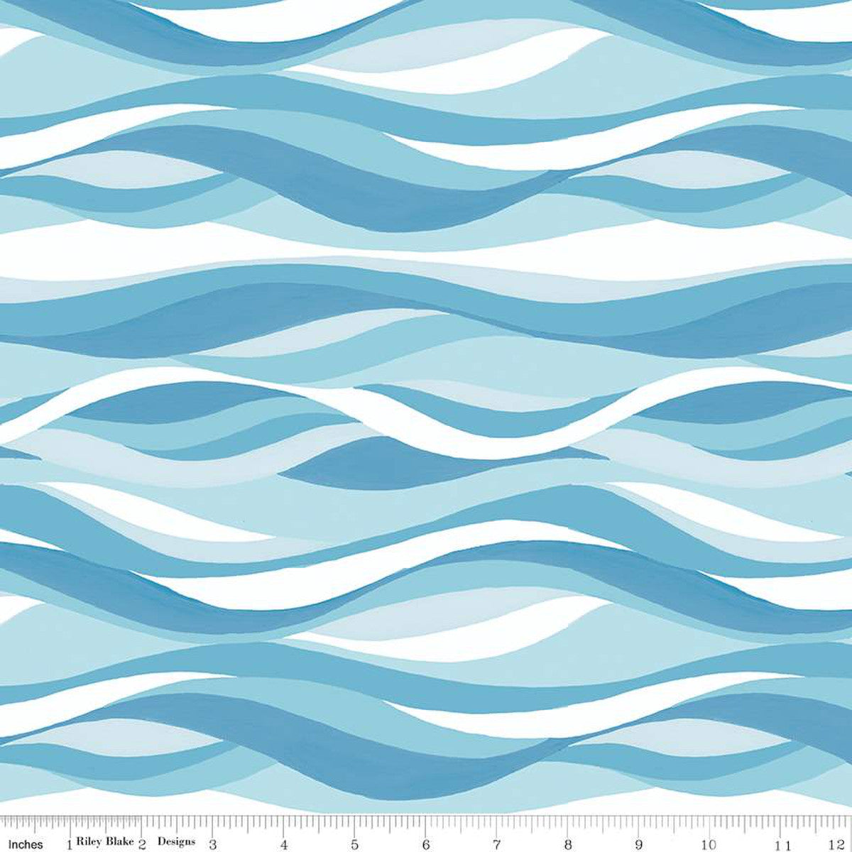 Free As The Ocean Ocean Aqua Yardage by Lisa Audit | Riley Blake Designs #C14803-AQUA