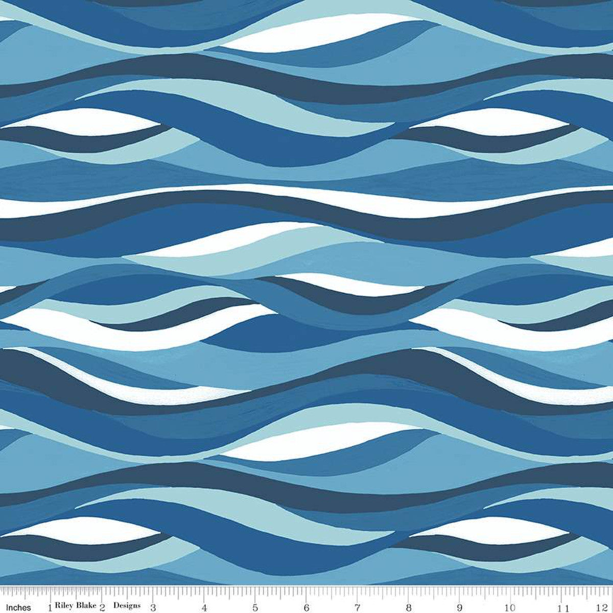 Free As The Ocean Ocean Blue Yardage by Lisa Audit | Riley Blake Designs #C14803-BLUE