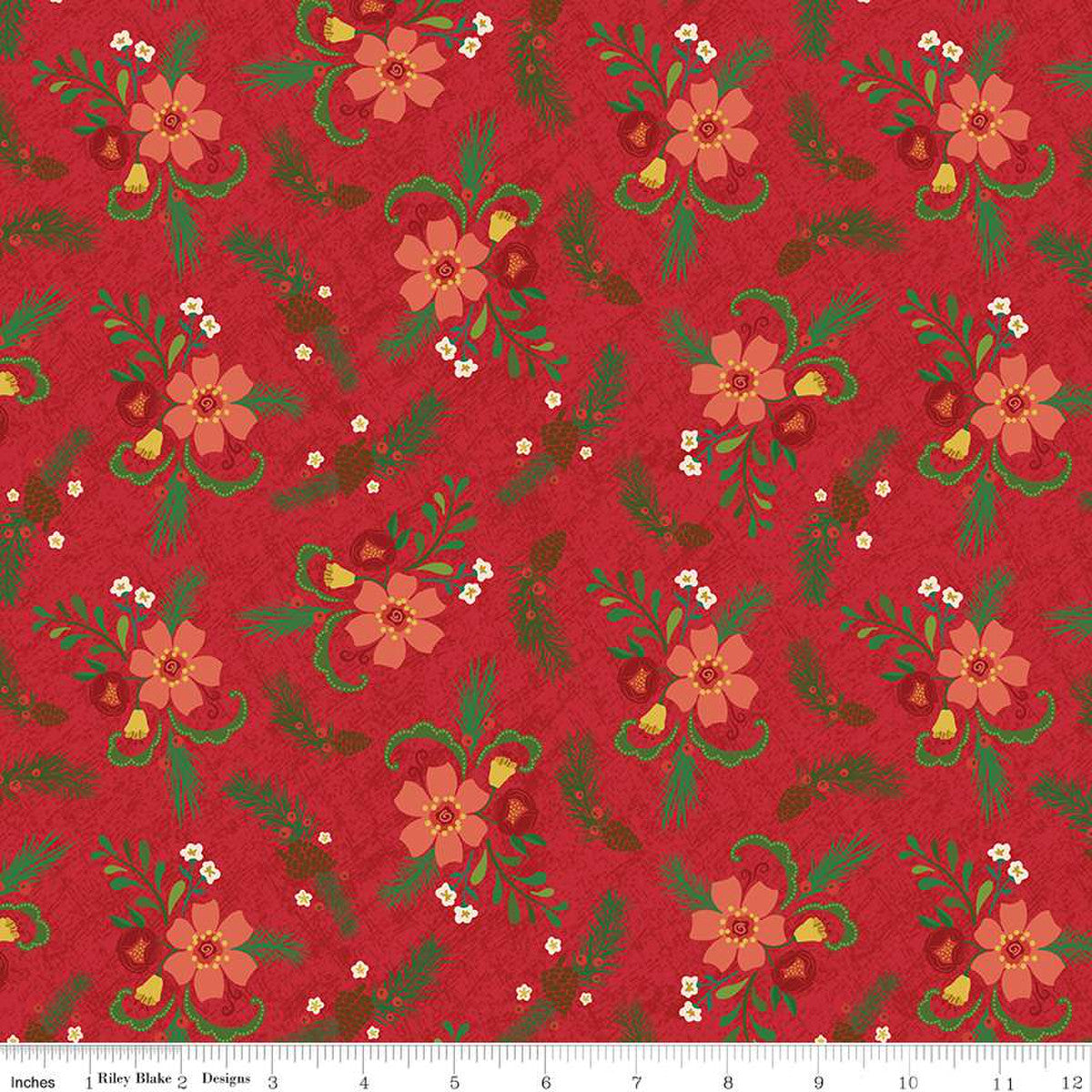 In From The Cold Main Red Yardage by Heather Peterson | Riley Blake Designs #C14860-RED