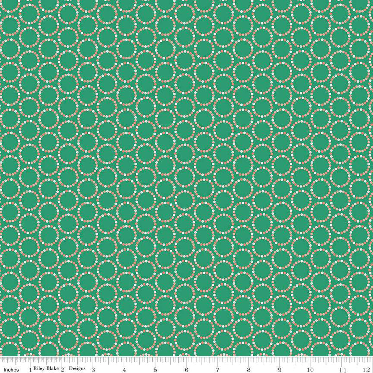 In From The Cold Circles Teal Yardage by Heather Peterson | Riley Blake Designs #C14866-TEAL