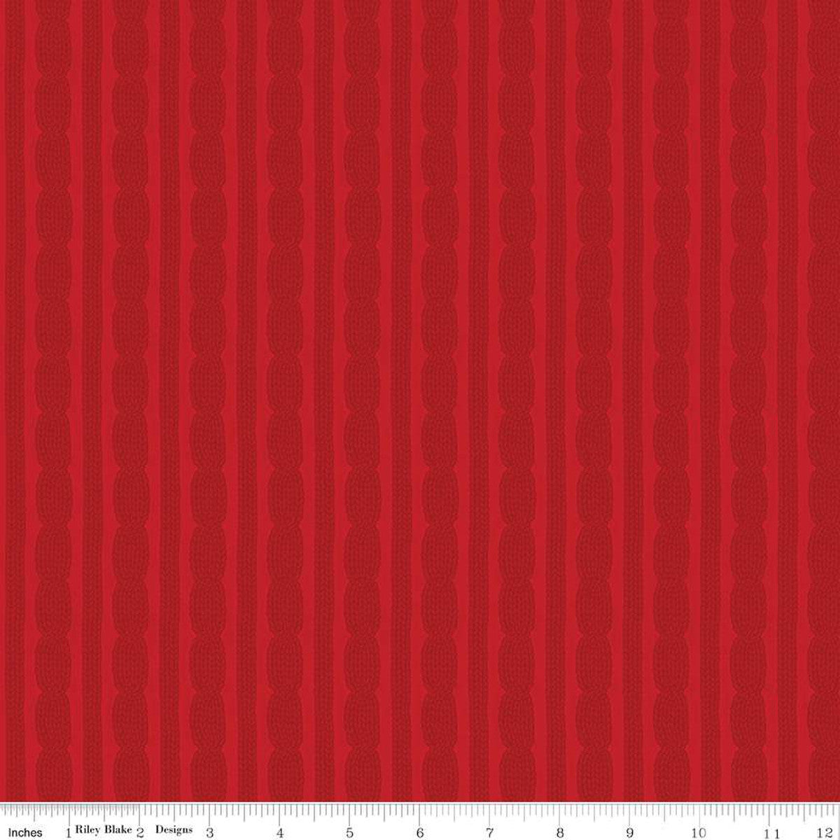 In From The Cold Knit Red Yardage by Heather Peterson | Riley Blake Designs #C14867-RED