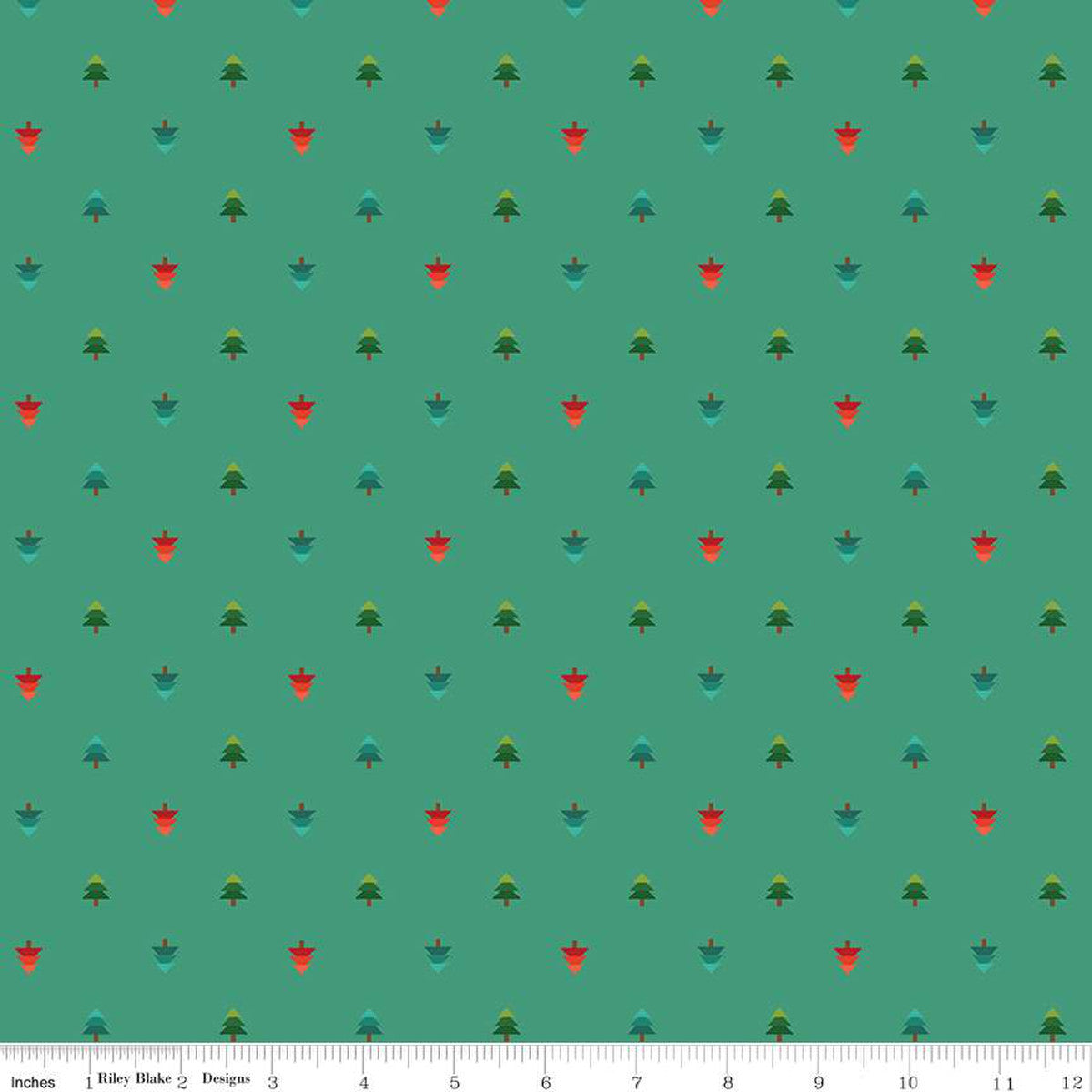 In From The Cold Trees Teal Yardage by Heather Peterson | Riley Blake Designs #C14869-TEAL
