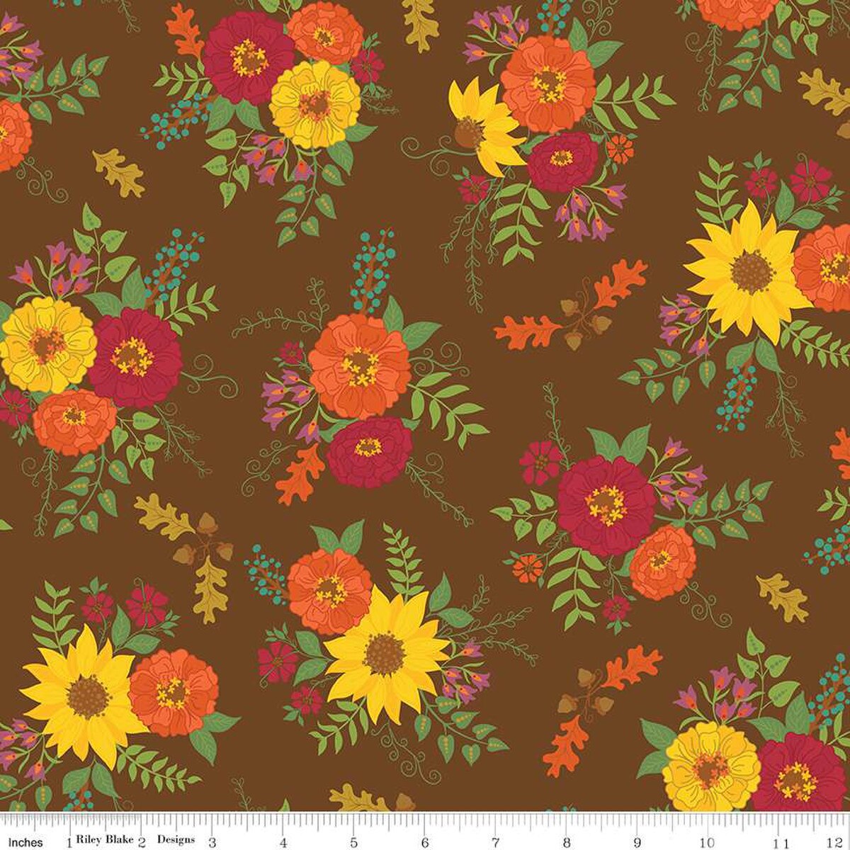 Autumn Afternoon Main Brown Yardage by Heather Peterson | Riley Blake Designs SKU #C14870-BROWN