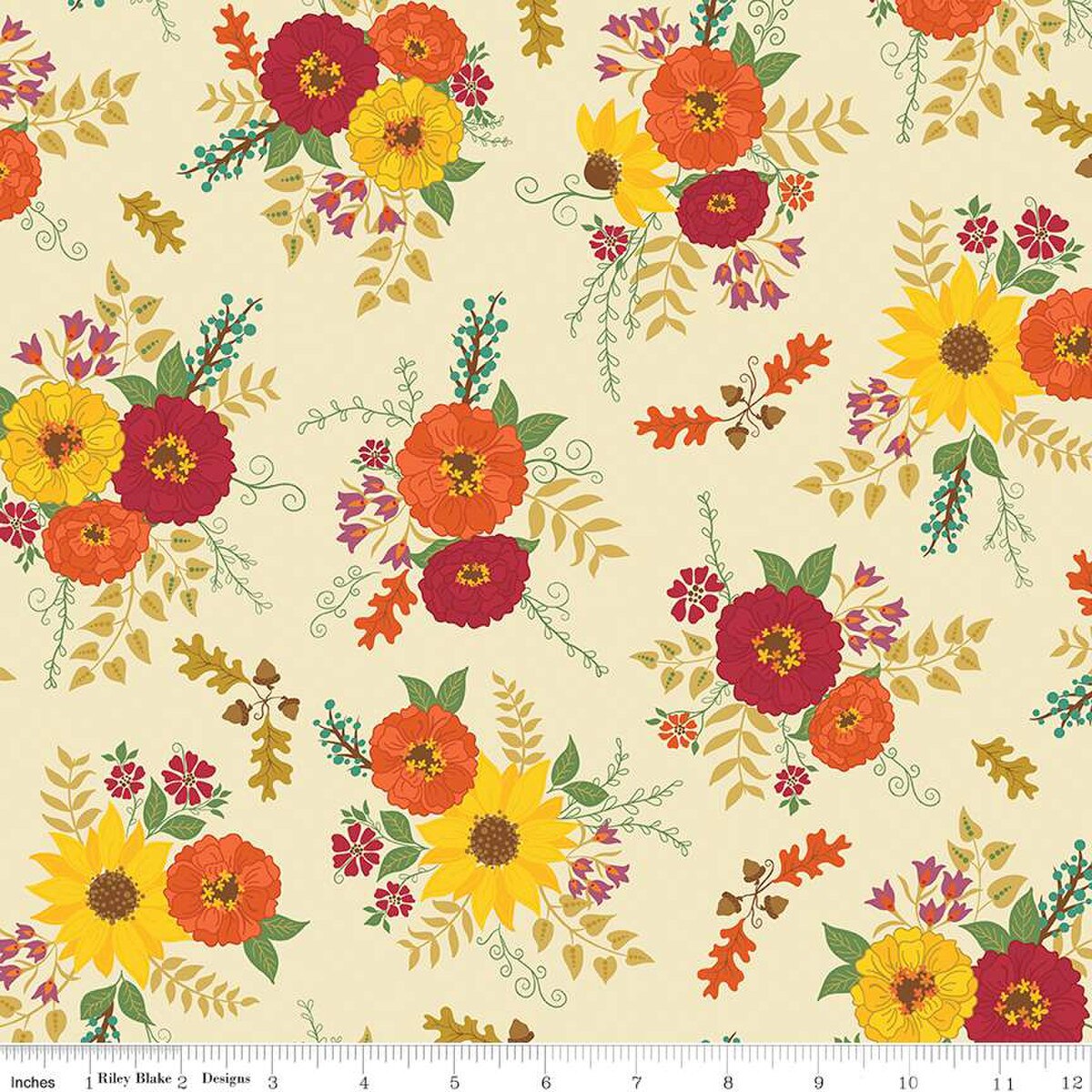 Autumn Afternoon Main Cream Yardage by Heather Peterson | Riley Blake Designs SKU #C14870-CREAM