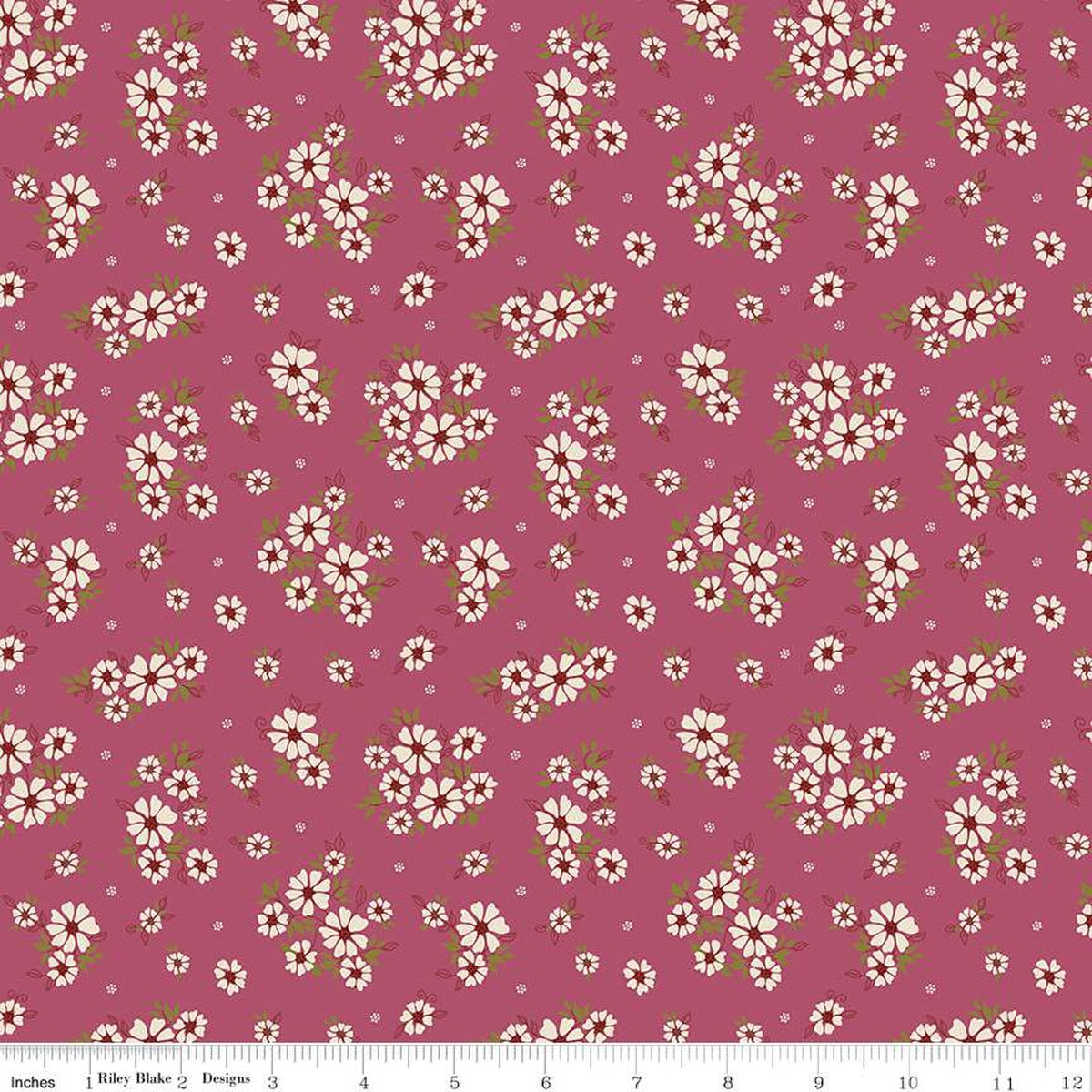 Autumn Afternoon Daisies Wine Yardage by Heather Peterson | Riley Blake Designs SKU #C14872-WINE