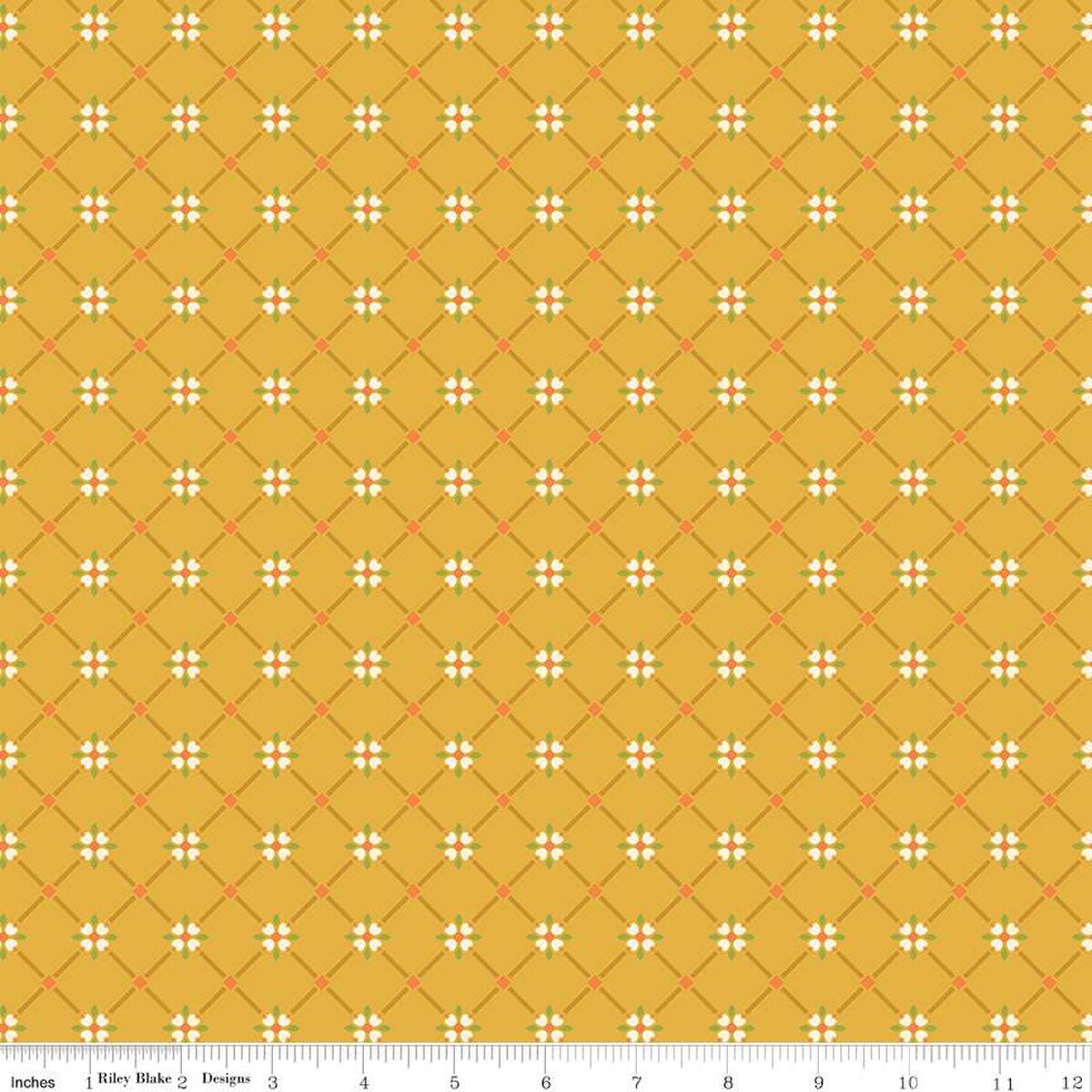 Autumn Afternoon Crosshatch Yellow Yardage by Heather Peterson | Riley Blake Designs SKU #C14876-YELLOW