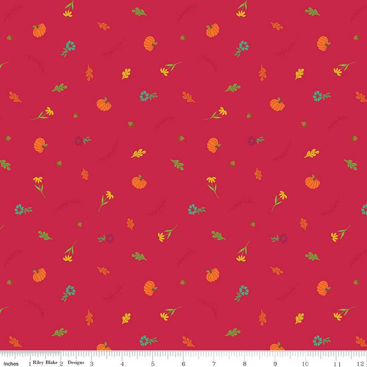 Autumn Afternoon Fall Toss Berry Yardage by Heather Peterson | Riley Blake Designs SKU #C14877-BERRY
