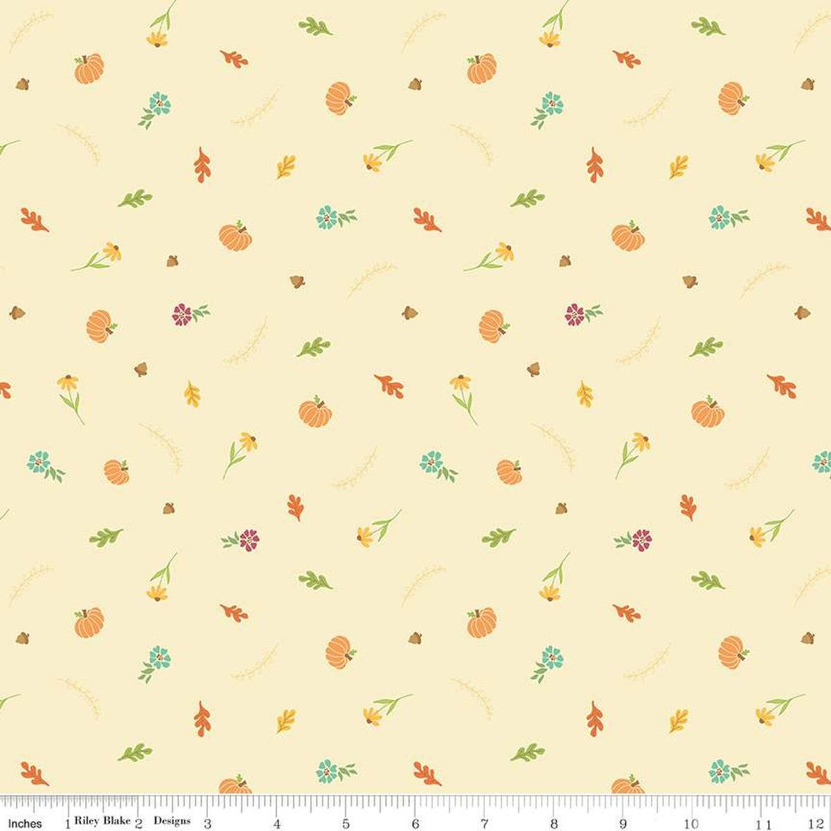 Autumn Afternoon Fall Toss Cream Yardage by Heather Peterson | Riley Blake Designs SKU #C14877-CREAM