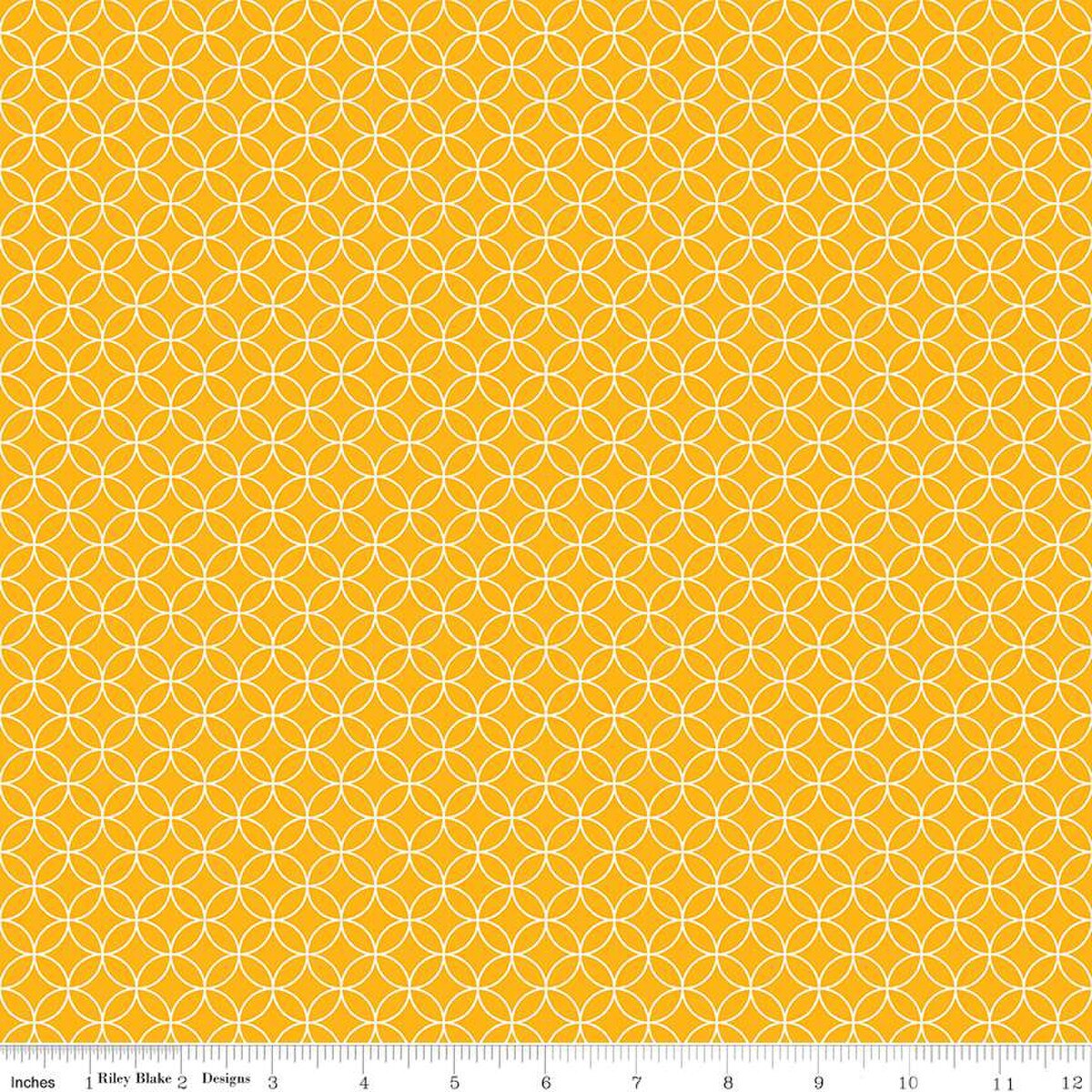 Autumn Afternoon Pumpkin Seeds Saffron Yardage by Heather Peterson | Riley Blake Designs SKU #C14878-SAFFRON