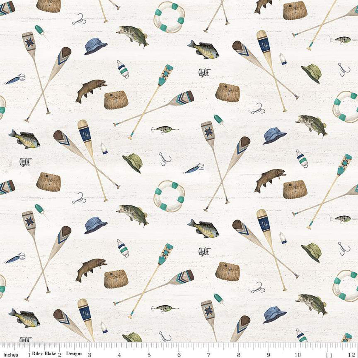Wake at the Lake Icons Parchment Yardage by Tara Reed | Riley Blake Designs #C14892-PARCHMENT