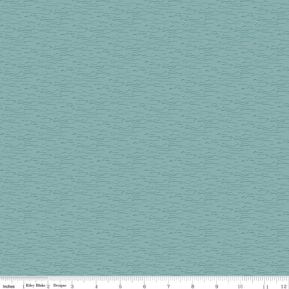 Wake at the Lake Water Teal Yardage by Tara Reed | Riley Blake Designs #C14894-TEAL