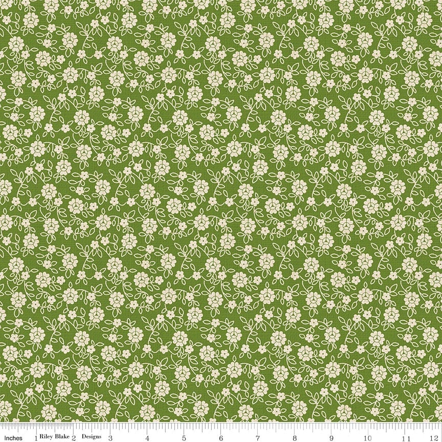 Baked with Love Family Olive Yardage by Lori Holt | Riley Blake Designs