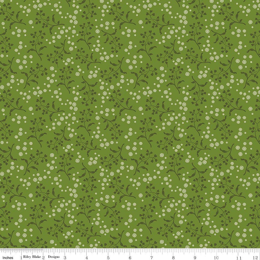 Baked with Love Apron Olive Yardage by Lori Holt | Riley Blake Designs