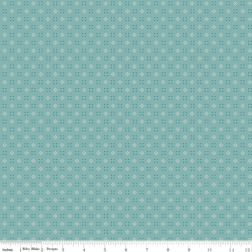 Baked with Love Leftovers Wedgewood Yardage by Lori Holt | Riley Blake Designs