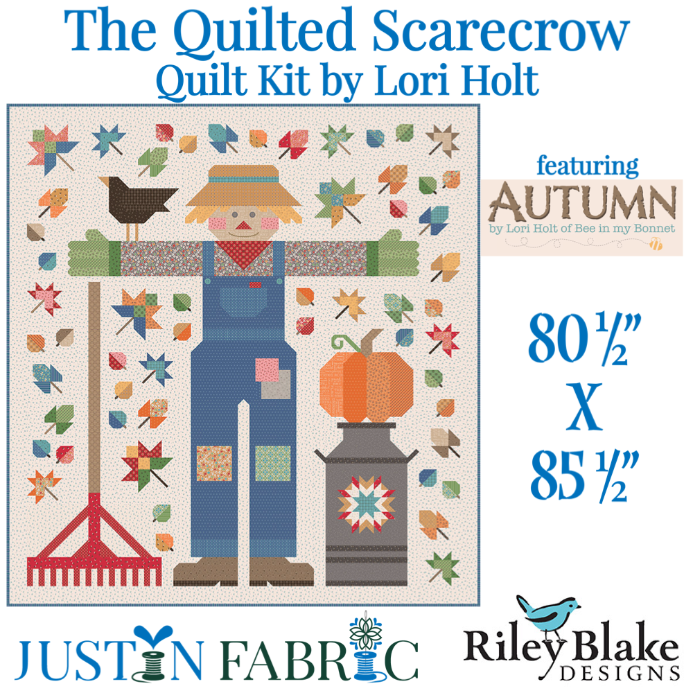 The Quilted Scarecrow Quilt Kit by Lori Holt | Riley Blake DesignsImage of quilting top and dimensions