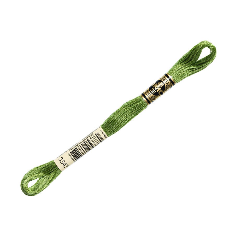 DMC 3347 Medium Yellow Green 6 Strand Embroidery Floss | DMC