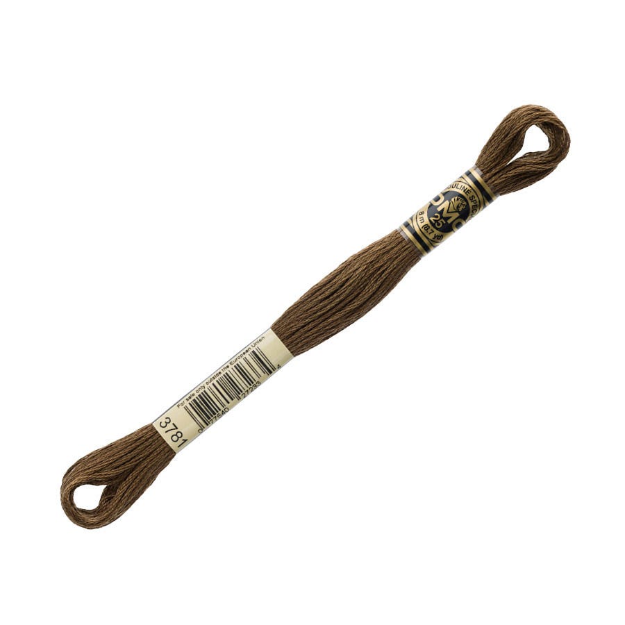 DMC 3781 Dark Mocha Brown 6 Strand Embroidery Floss | DMC