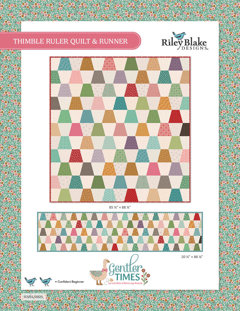 Gentler Times Thimble Ruler Quilt & Runner
