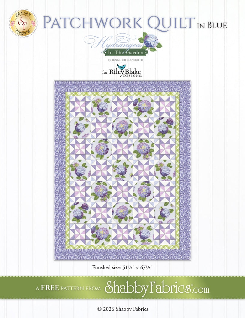 Patchwork Quilt in Blue
