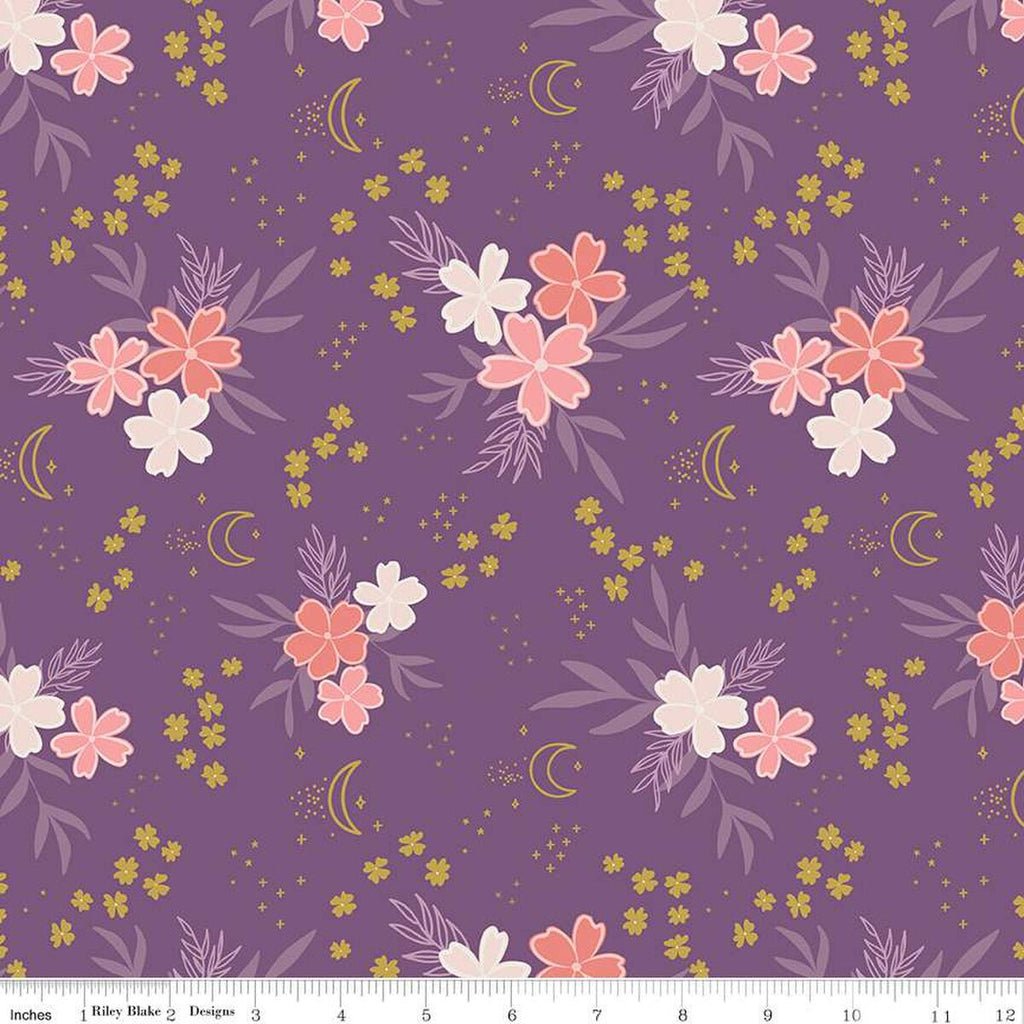 Moonchild Main Grape Yardage by Fran Gulick | Riley Blake Designs