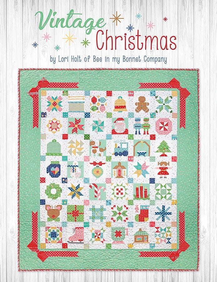 Vintage Christmas Quilt Book by Lori Holt | It's Sew Emma #ISE-925 Front Cover