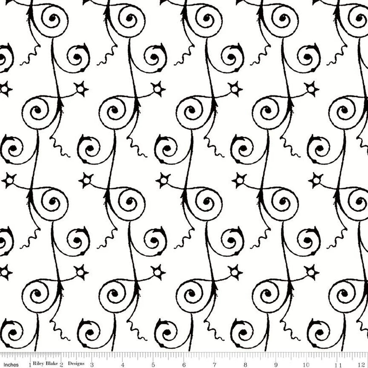 Queen Of We'En Starry Night White Yardage by J. Wecker Frisch | Riley Blake Designs