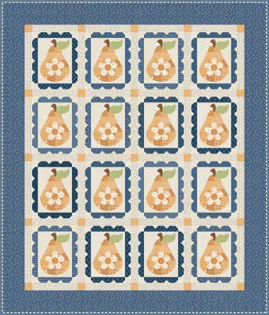 Denim & Daisy Sweet Golden Pears Quilt Kit by Lori Holt | Riley Blake Designs